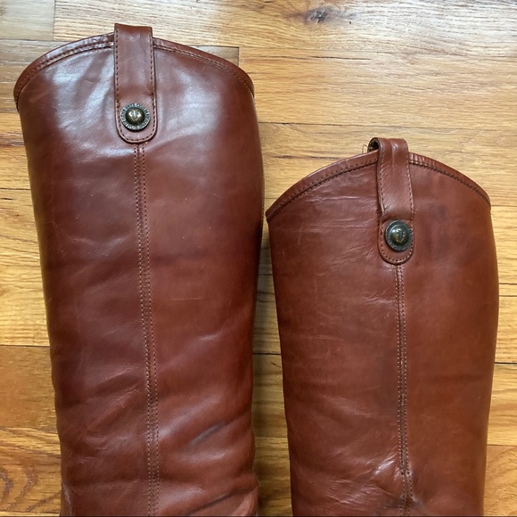 Frye Melissa Button Boots Cognac Brown - Picture 5 of 13